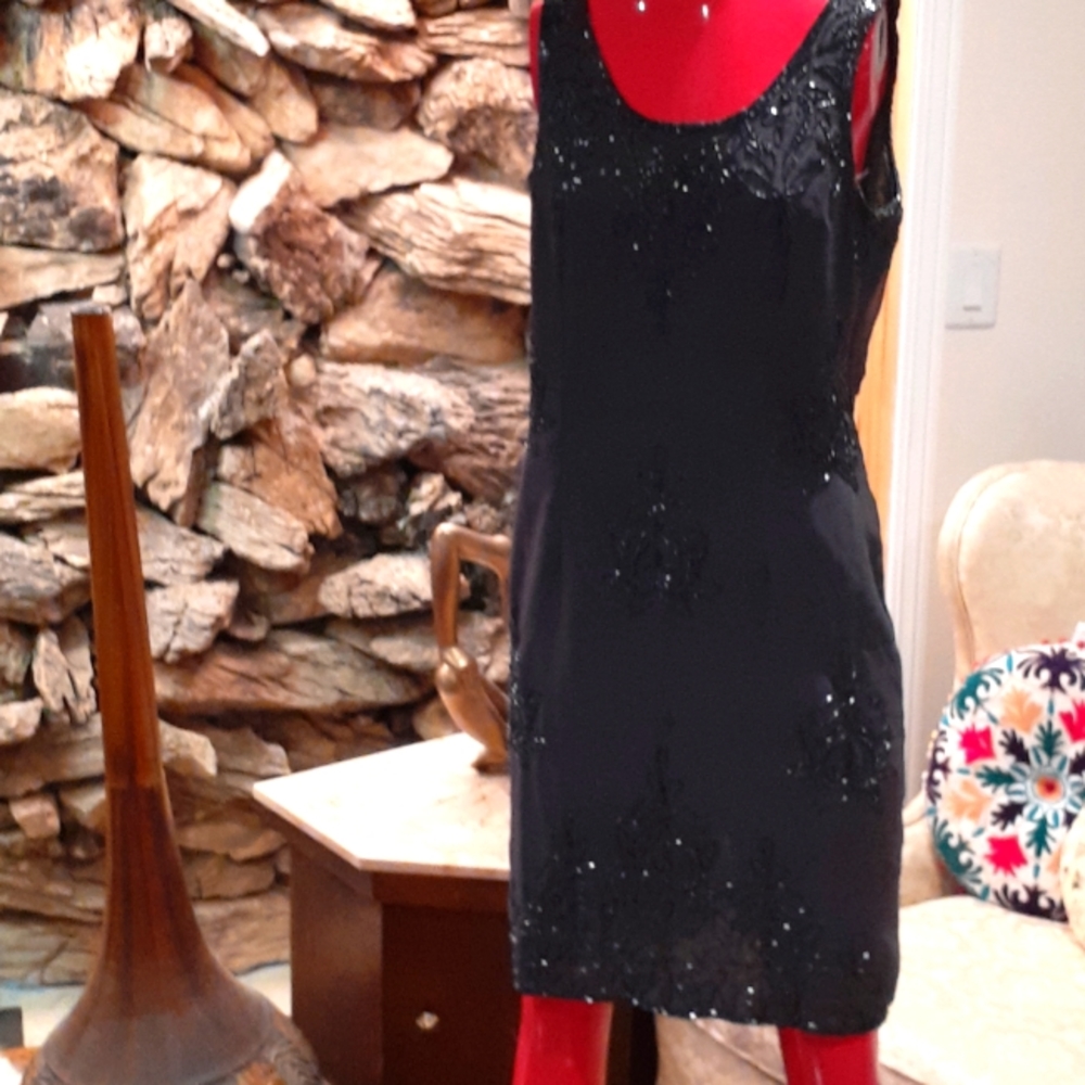Gray beaded dress